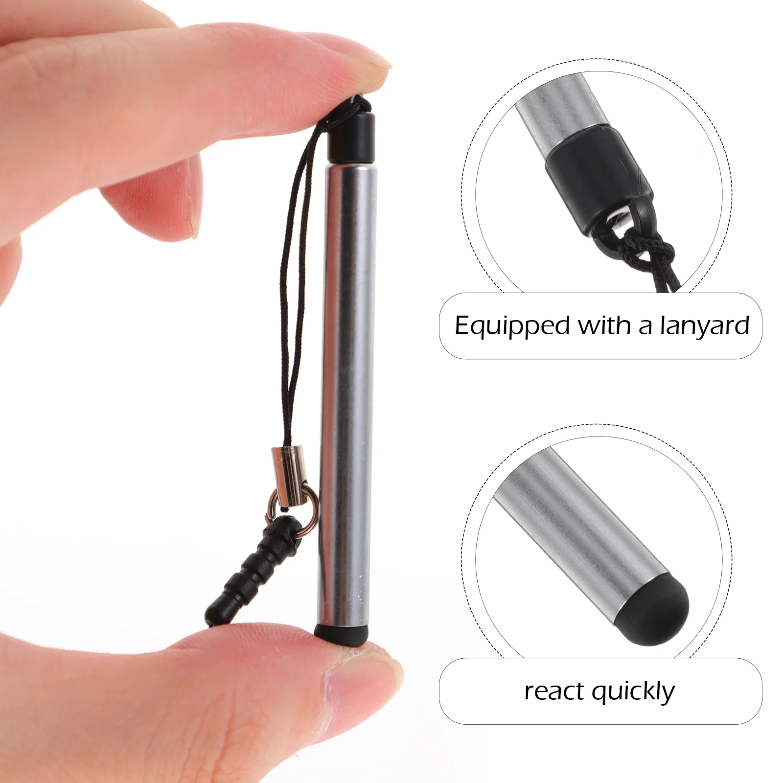 5 Pcs Styluses Retractable Tablet Pen Intelligent Plastic Pens for Touch Screens Child Cellphones