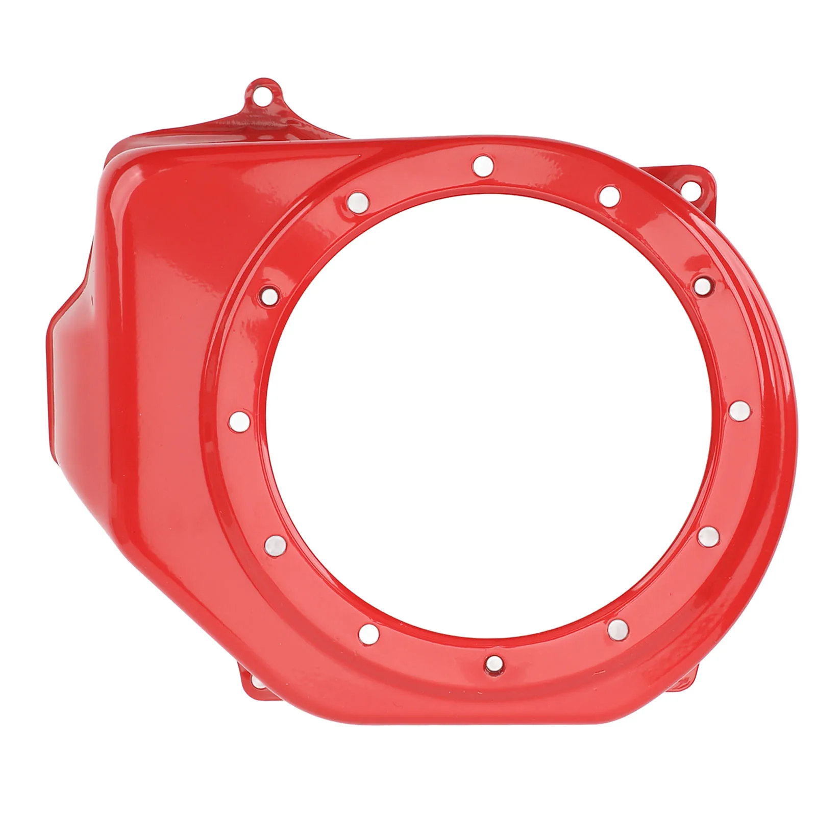 Starter Shroud Fan Flywheel Cover Red Metal Recoil Pull Starter Cooling Fan Cover for GX160 5.5HP GX200 6.5HP Engines