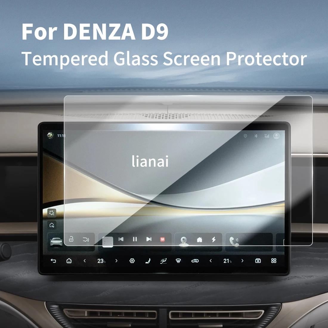 

Защитная пленка для экрана Carplay, защитная пленка из закаленного стекла, навигатор, авто наклейки, аксессуары для 25 DENZA D9