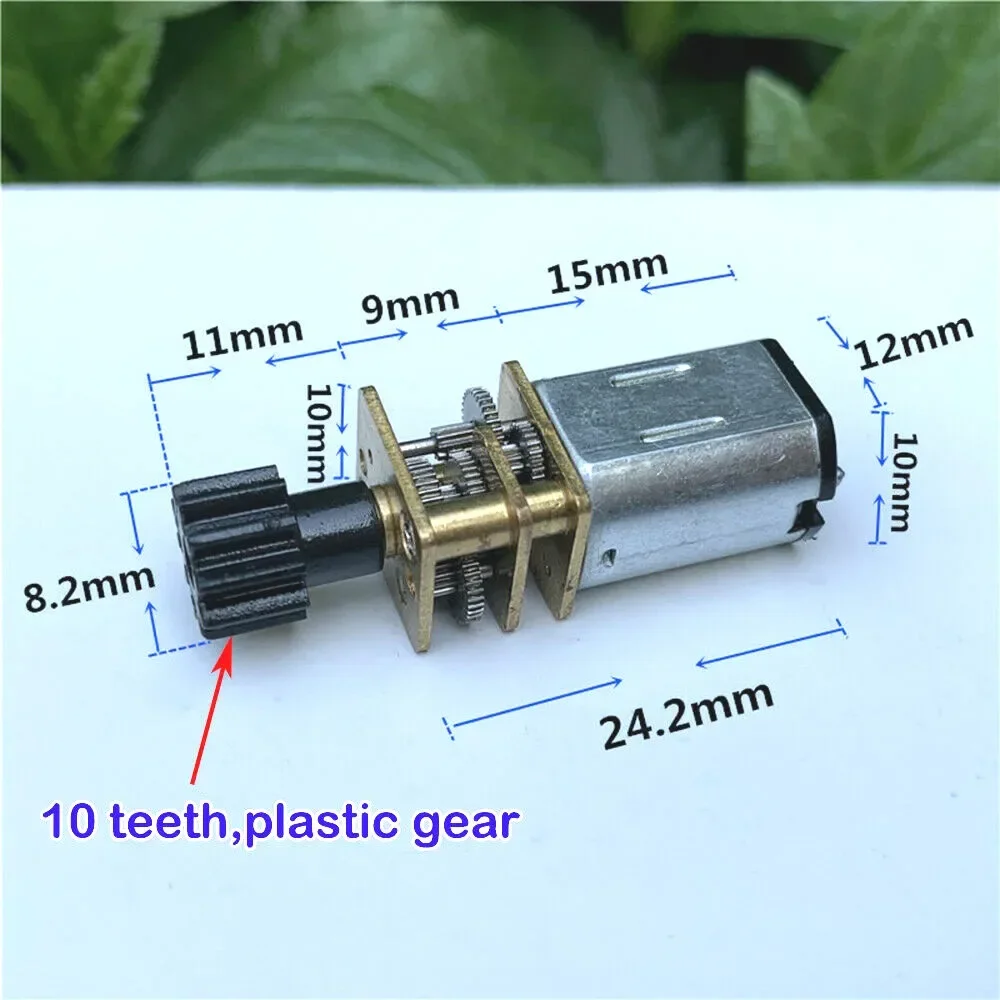 GA12-N20 DC Geared Motor DC 3V 5V 6V 70RPM Micro Mini N20 Gear Motor Gearbox D-Shaft Precision Gearbox  Electronic Door Lock