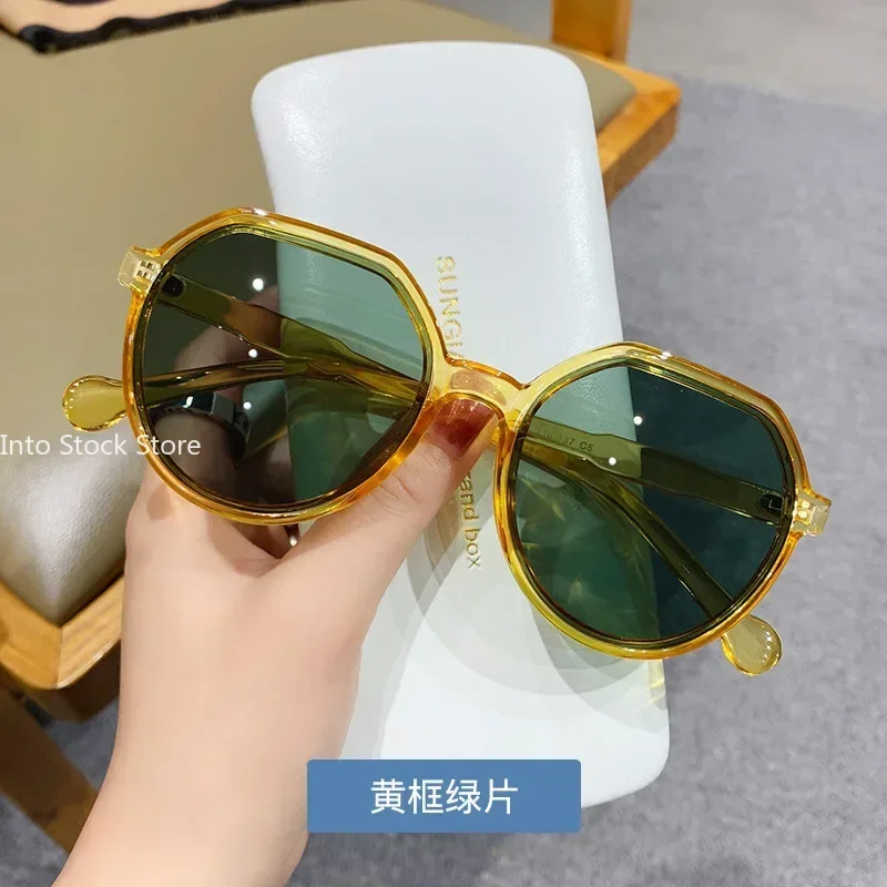 Fashion Style All-match Trend Sunglasses Personalized Round Frames Sunglasses Ins Trend Candy Color Big Frame Sunglasses Eyewear