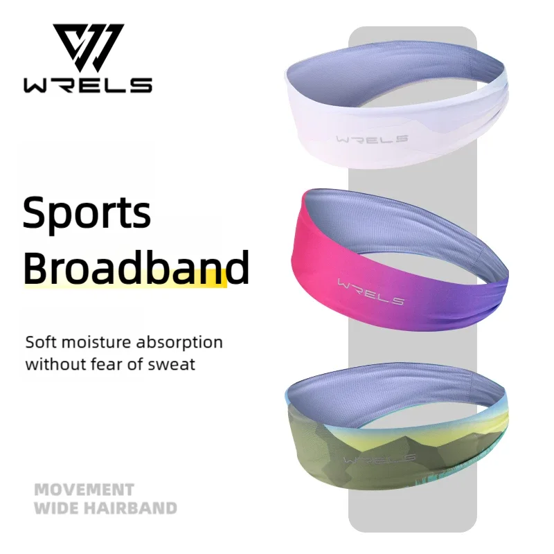 WRELS Sports Headband Elastic Sweatband for Men Women Yoga Headbands Sweat-absorption non-slip Running Fitness Sweatband