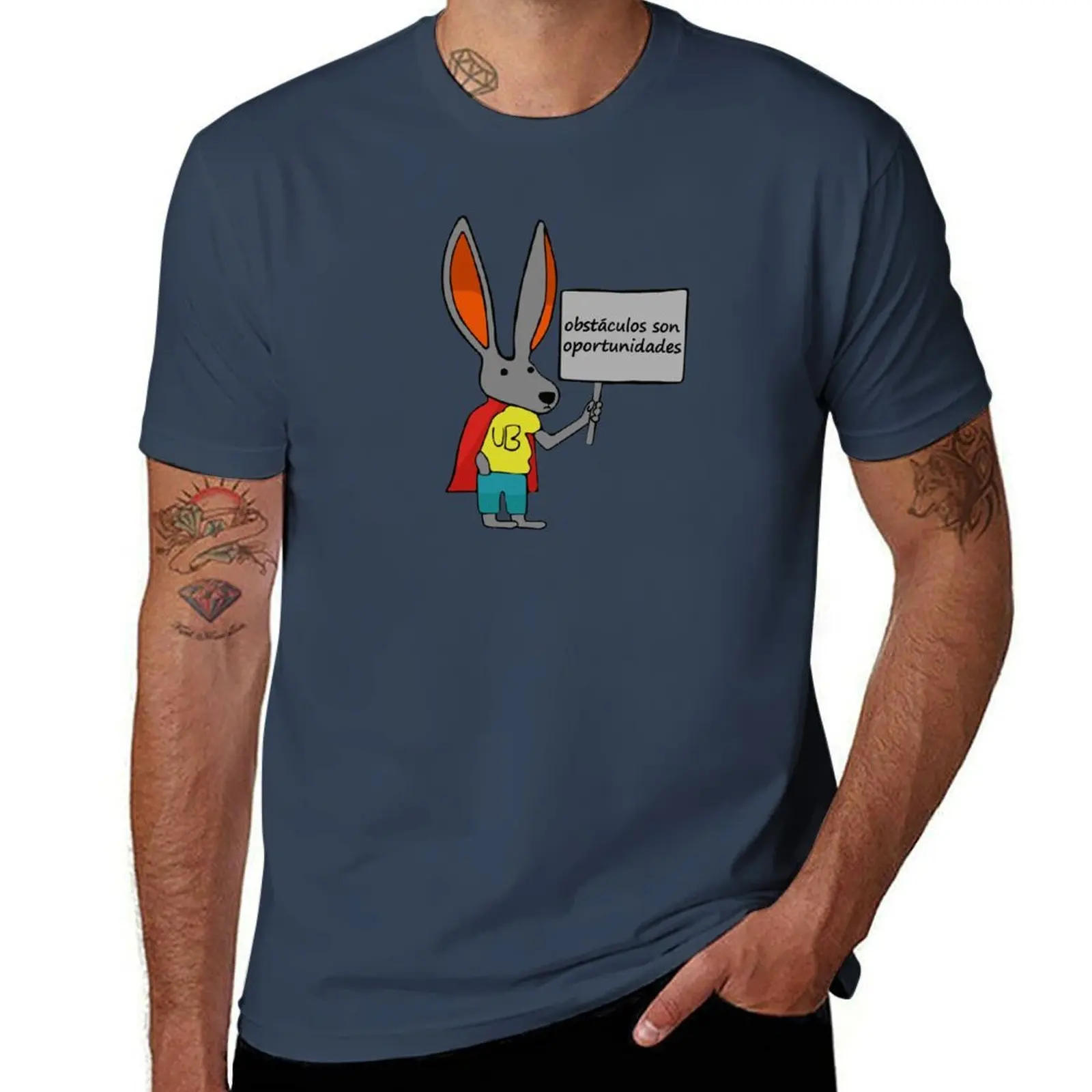 

Copy of Rick Funny Rabbit Flag obstaculos son oportunidades T-Shirt man graphic t shirt man t shirts graphic T-Shirt