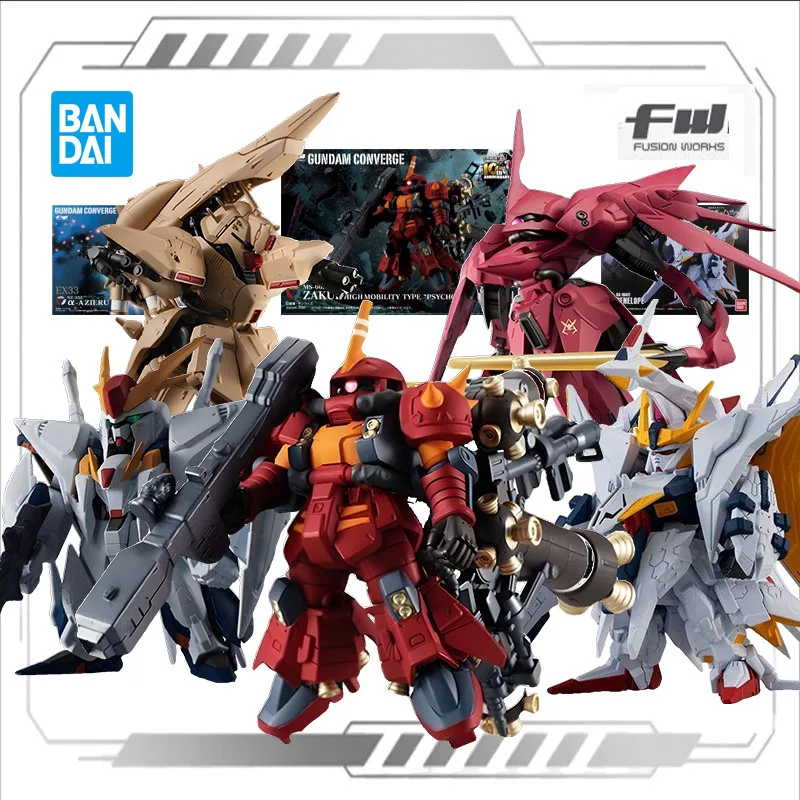 Bandai Original MODEL KIT GUNDAM CONVERGE EX EX34 XIGUNDAM ZAKU Anime Action Figure Assembly Model Toys Gifts for Boys