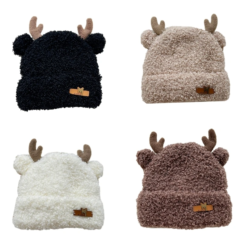 

Hot Girls Ear Protects Hat Hat Funny Antler Hat Warm Fuzzy Winter Hat Birthday Gifts for Adult