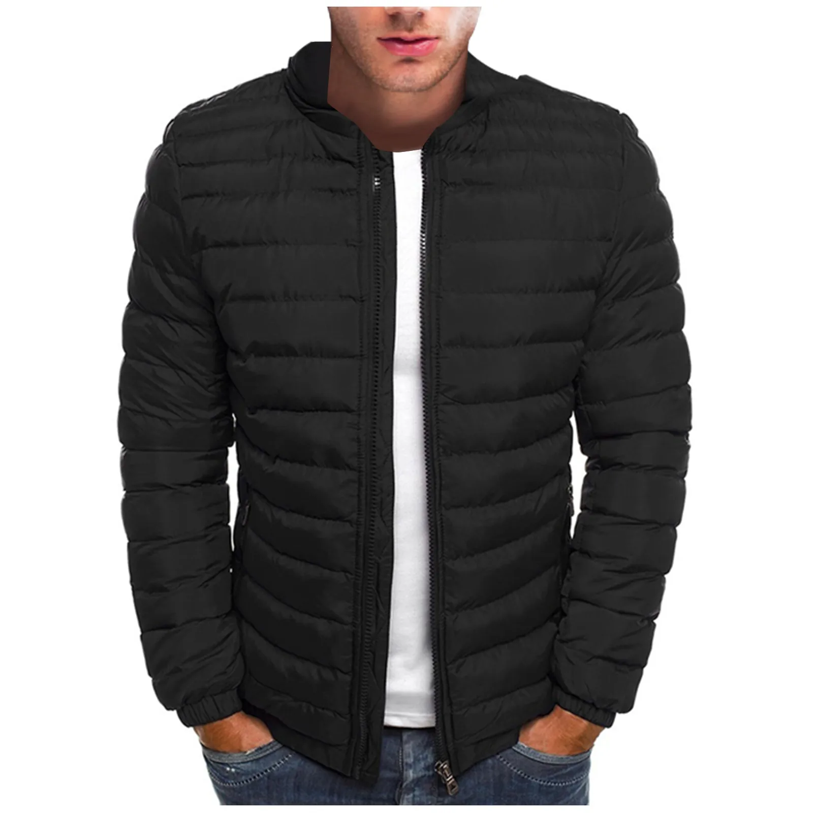 Ropa Casual deportes rompevientos senderismo ropa de abrigo al aire libre hombres abrigo de invierno cálido Slim Fit grueso abrigo chaquetas casuales blusa cremallera