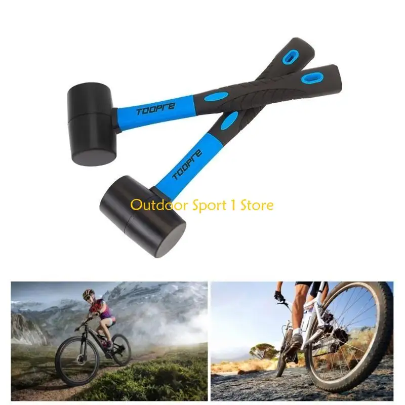 A0KA Rubber Mallets Hammer Cycling Maintenance Hammer Bike Bottom Bracket Mounting Removal Tool Double Face Soft Mallets