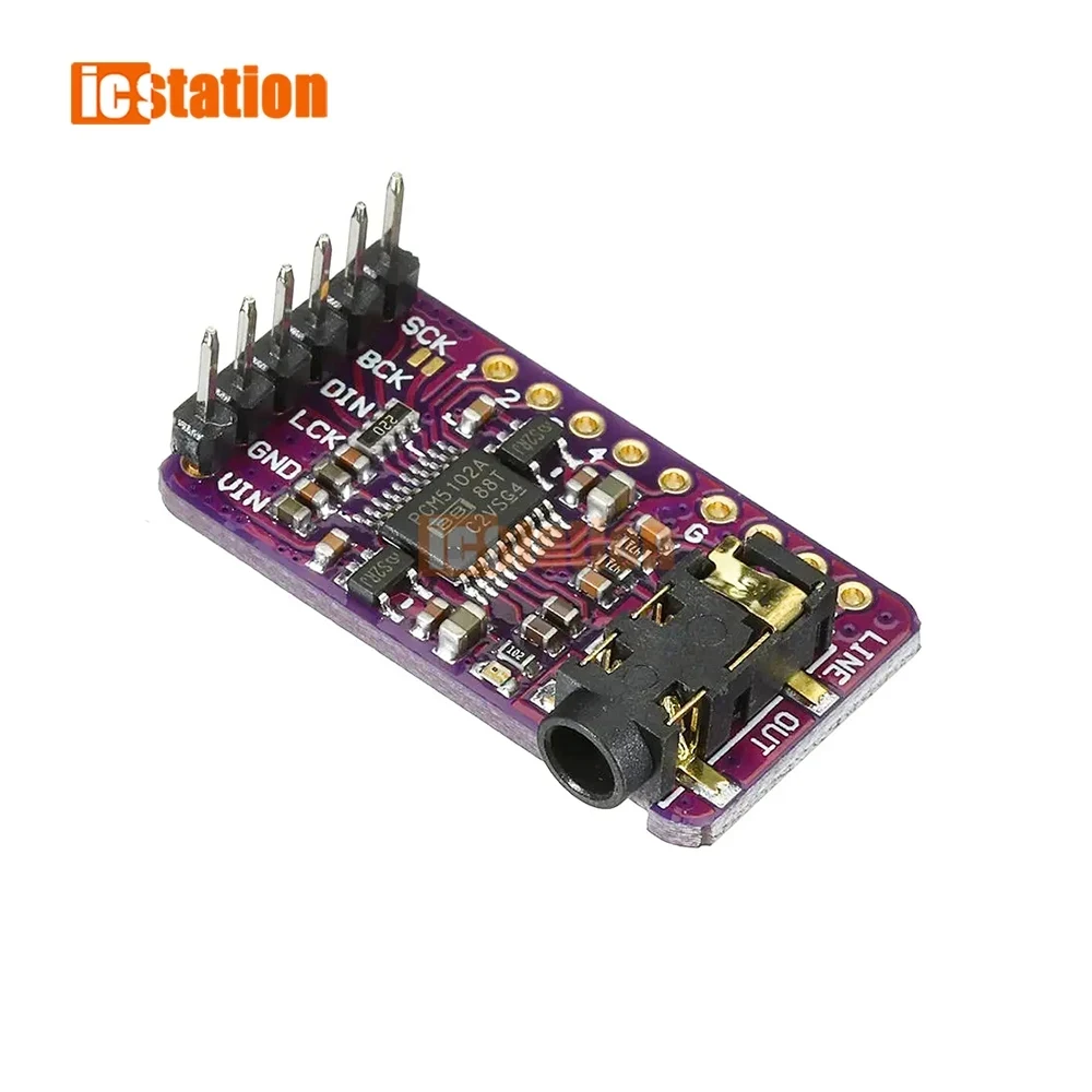 PCM5102 PCM5102A DAC Decoder Board I2S IIC Interface GY-PCM5102 I2S Player Module Audio Board For Raspberry Pi pHAT Sound Card