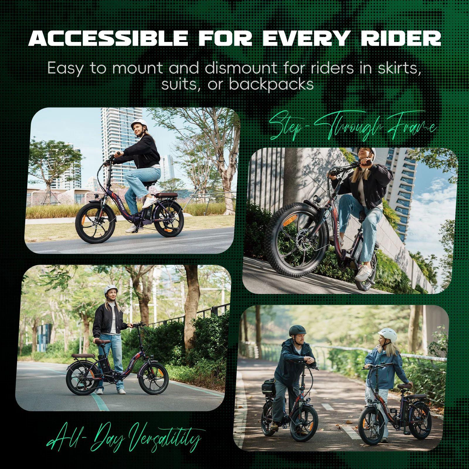 Fafrees F20 Pro E-bike mit 36V 20Ah Abnehmbarer Akku, 20x3,0 Zoll Faltbares Elektrofahrrad, 7-Gang, 25km/h und 75-100km Reichweite – Detail 1
