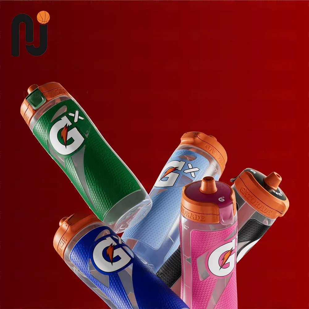 Garra de Água Portátil Gatorade para Esportes, Dispensador de Bebidas Fitn GX, ande Capacidade de 80mL-900mL para Ati...