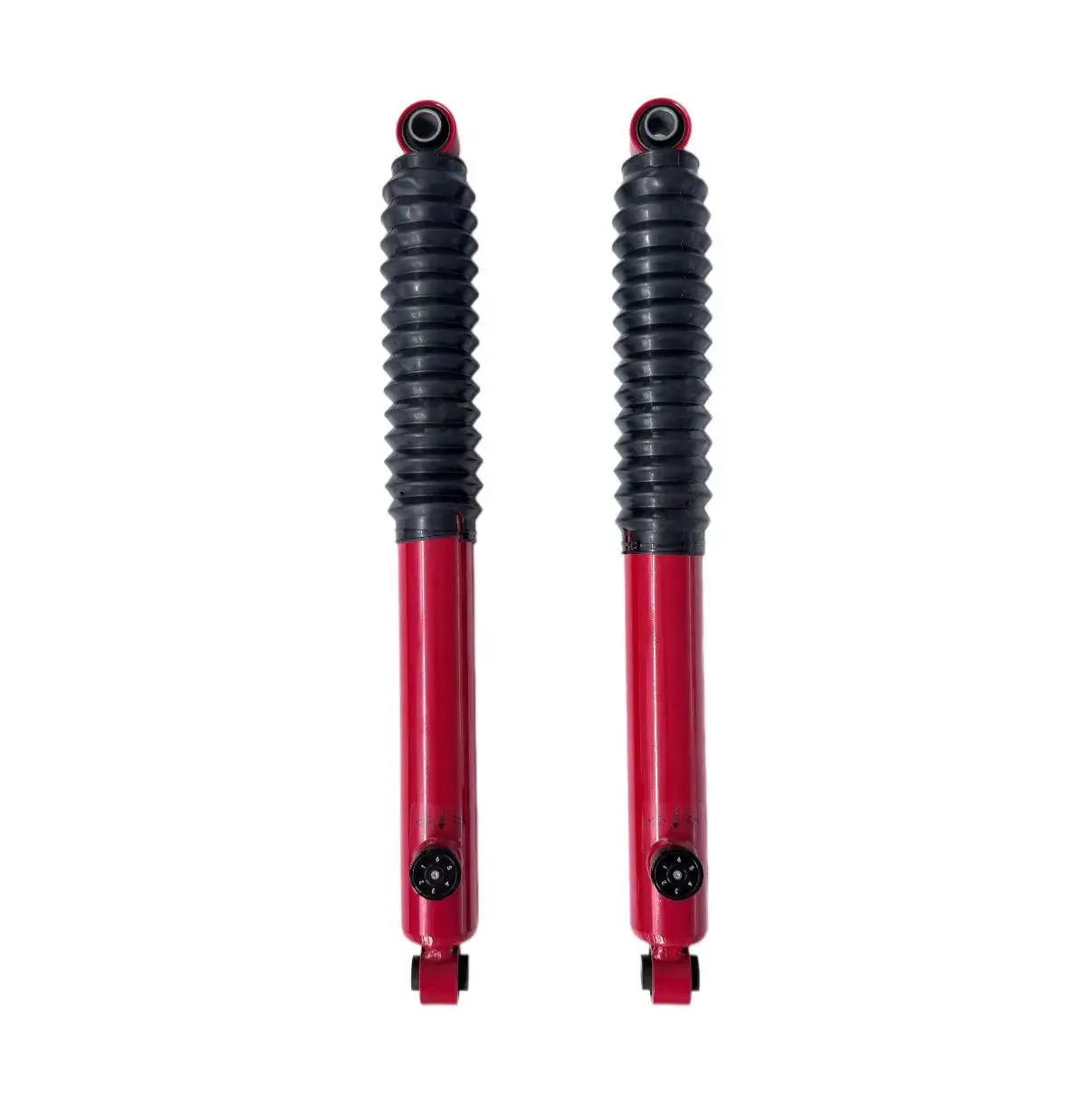T9 6-Stage Adjustable Compression Shock Absorbers 2-Inch Lift 58mm Diameter Red Color for Front and Rear Vehicles