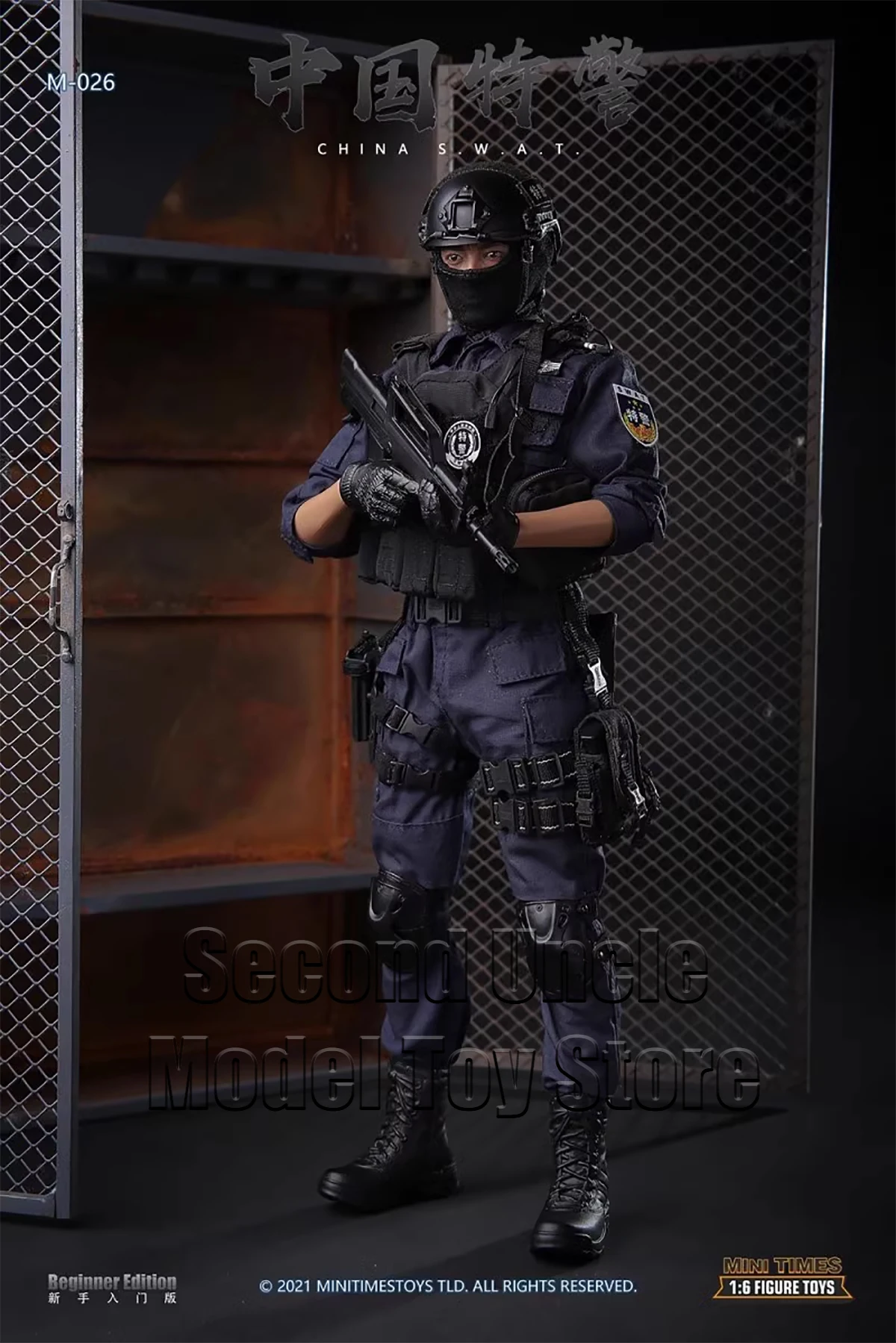 mini times toys M026 1/6 Chinese SWAT Special Police Uniform Male Soldier Action Figure Body Full Set Military Collectible Toy