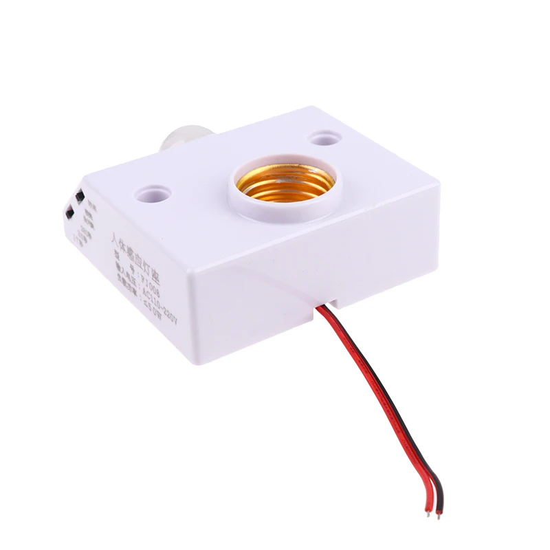 LED E27 Lamp Holder Screw Cap Socket With PIR Motion Sensor Switch E27 Edison Light Bulb Socket AC 90V-265V