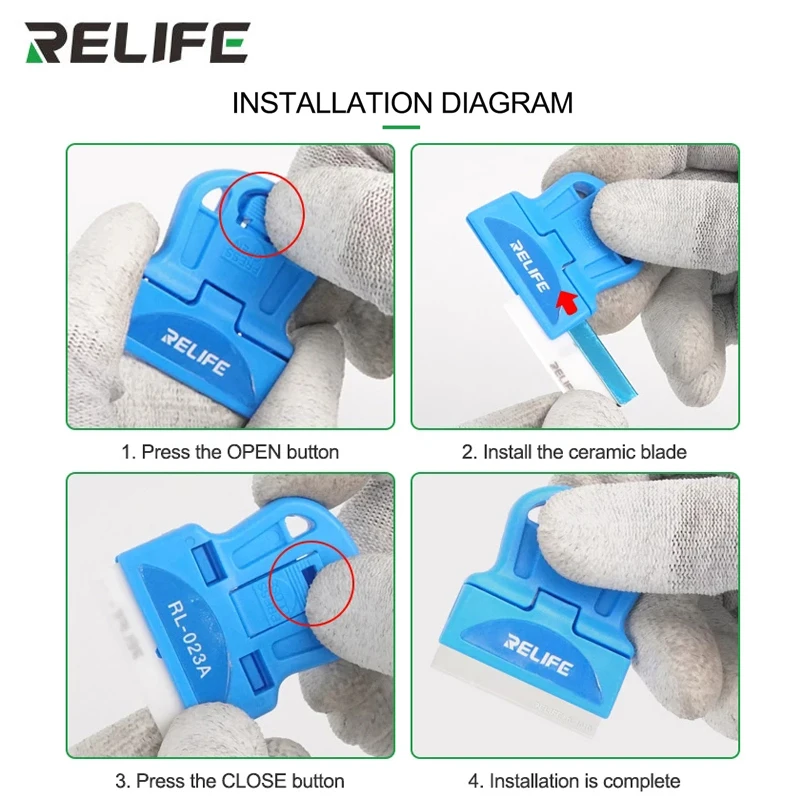 RL-023A Ceramic Glue Removal Knife Is Suitable For Cutting Polarizer To Remove OCA Dry Glue Frame Glue Separation And Pry Screen