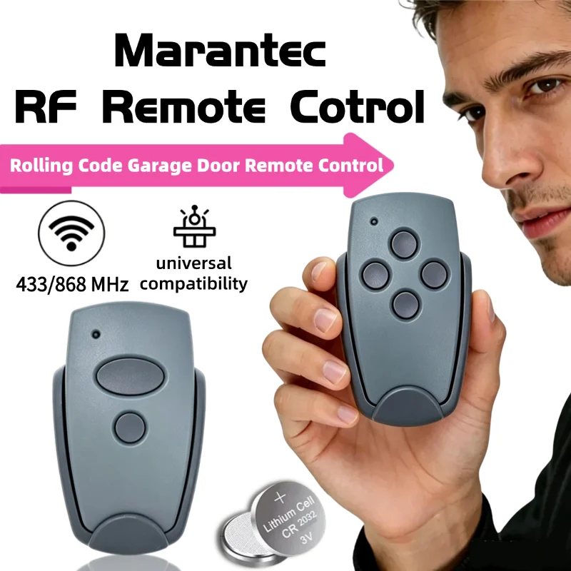 Universal Compatible Marantec 868mhz 433mhz Garage Door Command Duplicator Digital D302 D304 382 384 Remote Garage Gate Control