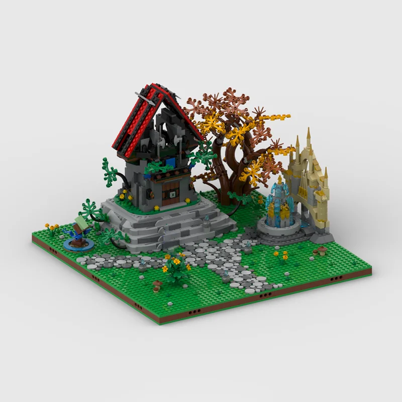 1263 PCS Middeleeuwse StudioTechnische Bakstenen Aanpassen Model Display Blok Speelgoed Voor Educatief Kinderen Montage Verrassing Verjaardagscadeau