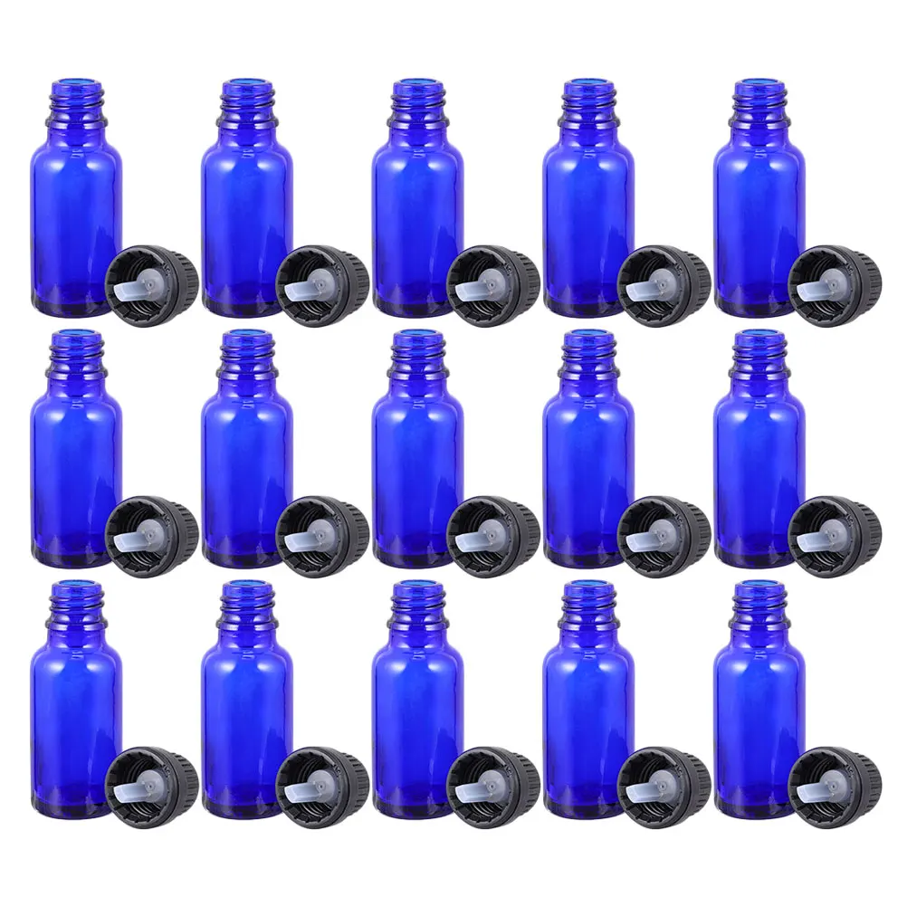

20Pcs Essential Oil Glass Bottles Thick Shockproof Portable Sub Containers for Perfume Cosmetics Sample Storage Travel Use