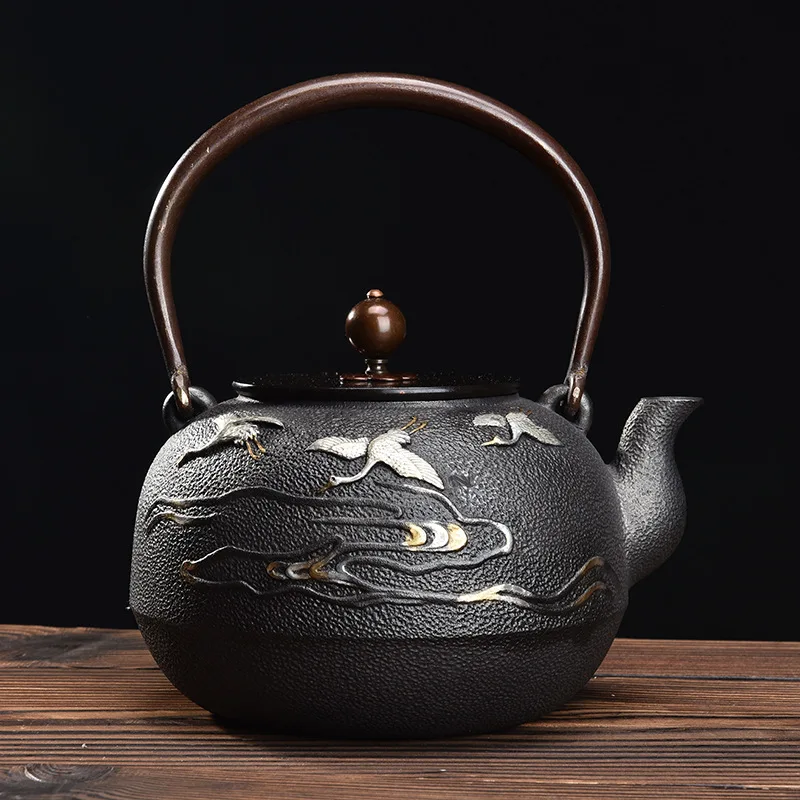 

1400ml Handmade Household Cast Iron Teapot Japanese Style Cast Iron Tea Pot Healthy Iron Tea Kettle Business Gift Home Decor