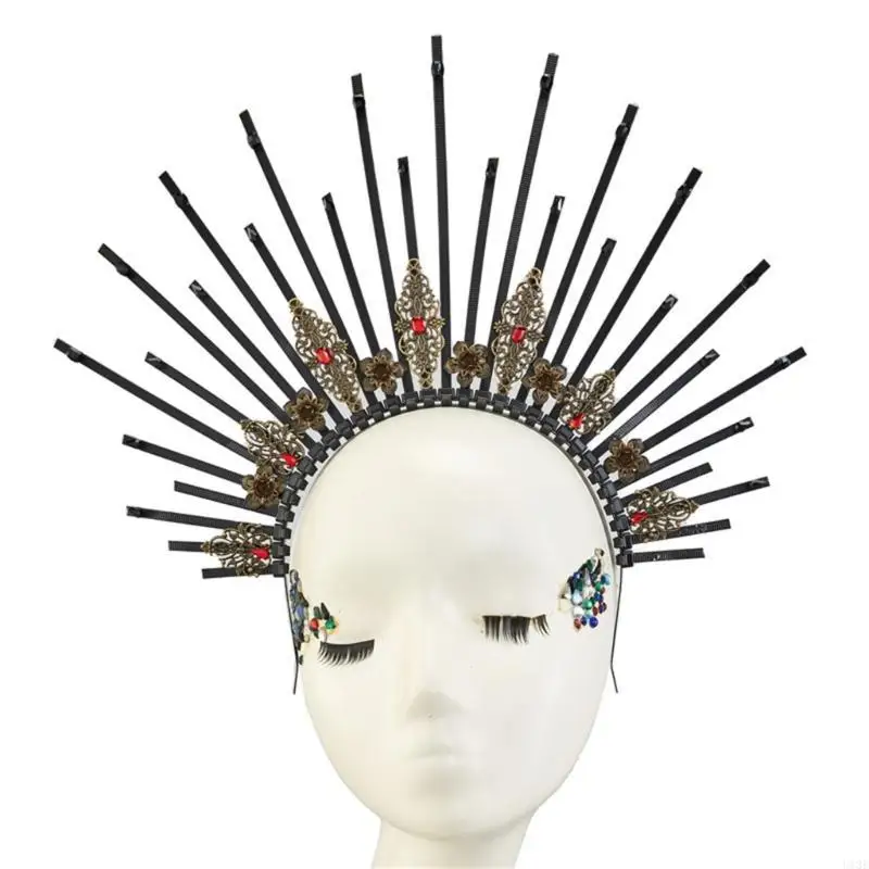 Cadera Spiked Crown Headsel Dadem Headband Halocrown Diadenta María María Halocrown Headsel