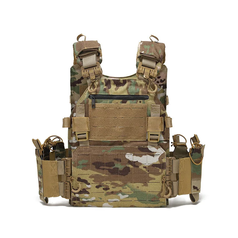 Tactical Tom Outdoor Tactical Vest Multifunctional MOLLE Expandable Quick-Release Military Training Vest Waterproof and Wear-res