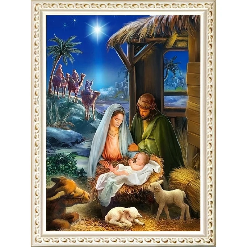 

500/1000/1200/2000PCS Puzzle Scene of Jesus' Birth Tranquil Atmosphere Jigsaw Religious Home Decoration Ideal Christian Gift