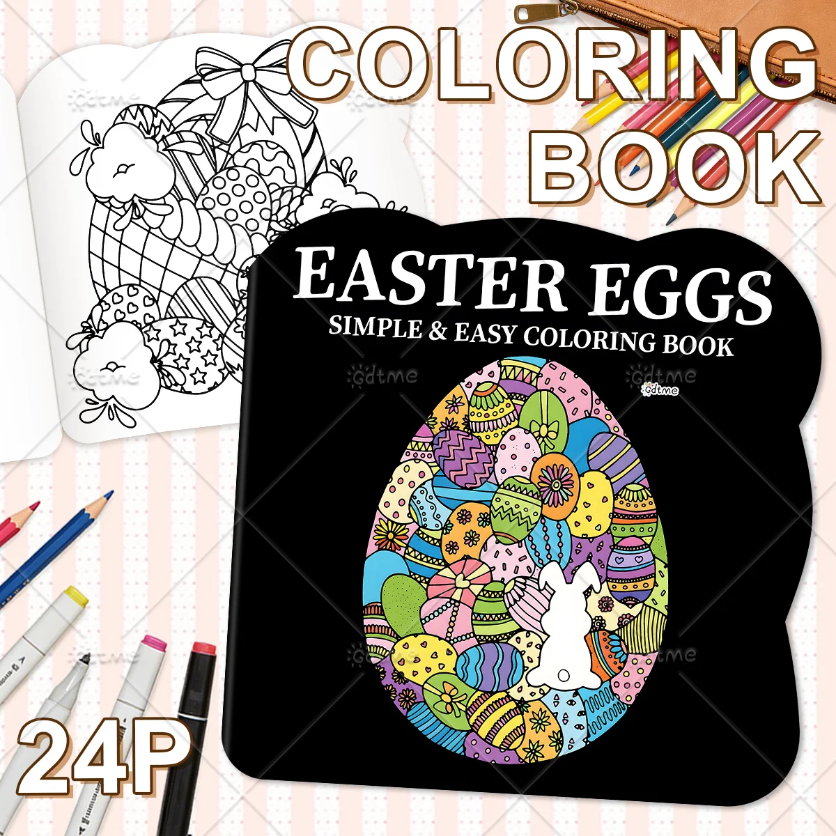 EASTER EGGS SIMPLE  Coloring Book for Adults Cute Cozy Daily Activities Irregular Patterns for Relaxation (Cozy Spaces Coloring)