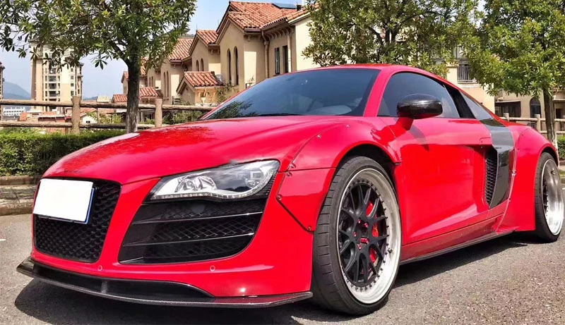 carbon fiber side skirts external decoration for audi r8 v8 v10 2008-2015