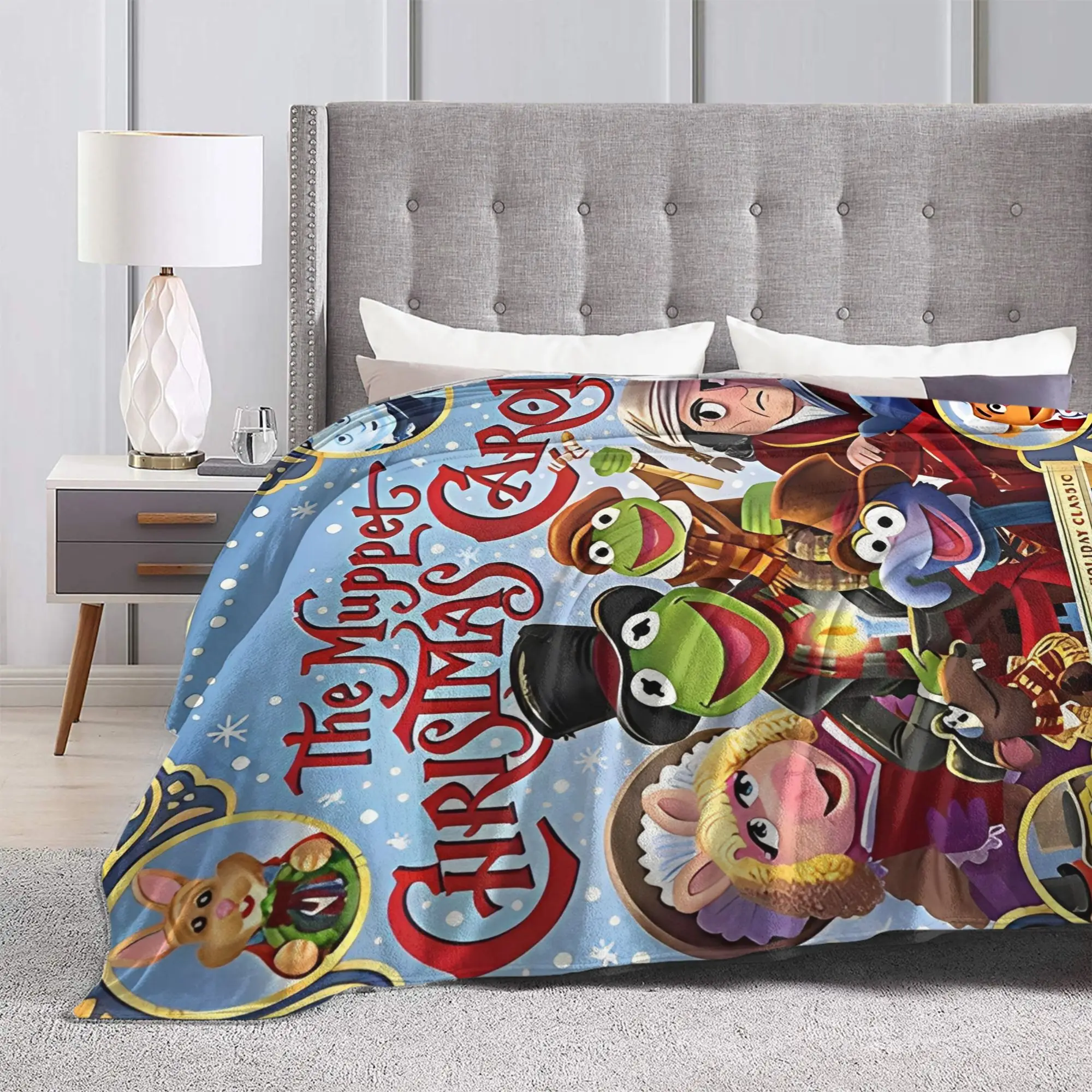 Muppet عيد الميلاد كارول غامض بطانية خمر رمي البطانيات للمنزل فندق أريكة 125*100 سنتيمتر البساط قطعة