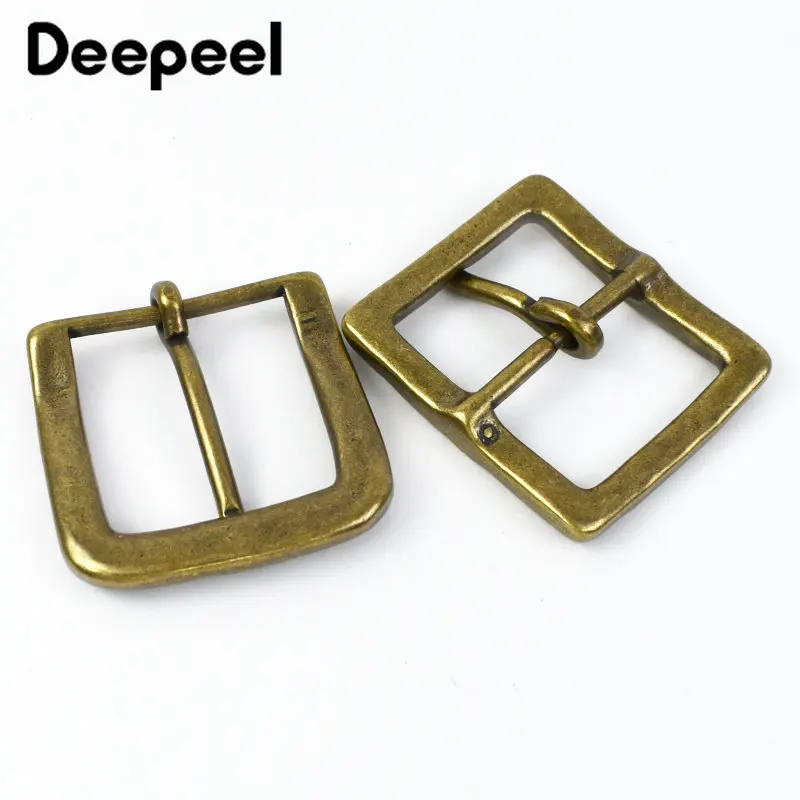 1Pc Deepeel 40mm Metal Belt Buckles Pure Copper Pin Clasp for 37-39mm Men Waistband Clothes Jeans DIY Leather Crafts Accessories