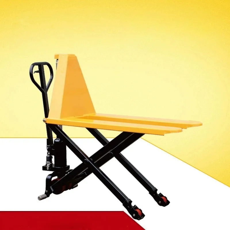 Small Manual Hydraulic Pallet Stacker Aerial Work Platform Loading Unloading Lifting Trolley Factory Warehouse LogisticsHandcart