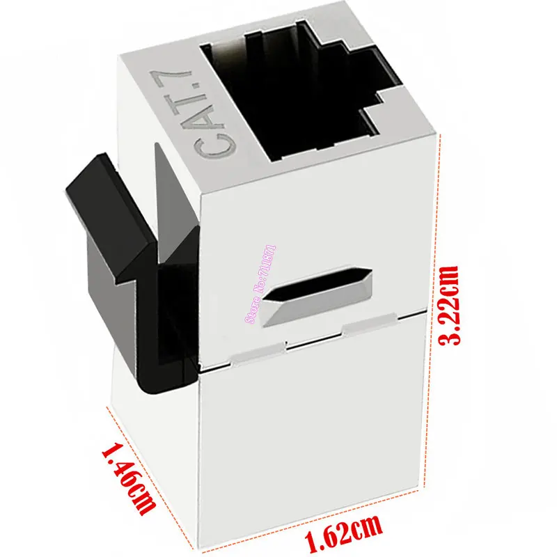 Adaptateur de couremplaçant femelle à femelle, connecteur modulaire blindé, prise trapézoïdale, 8P8C, CAT7, Rj45, Rj45, 8 broches