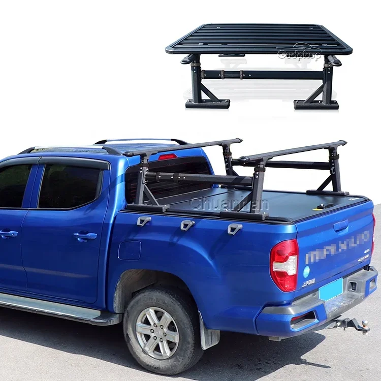 Adjustable Roll Bar Aluminum Flat Roof Rack Hilux Pickup Load Cargo Roof Rack Universal For Jimny Jb74 2003 Chevy Silverado