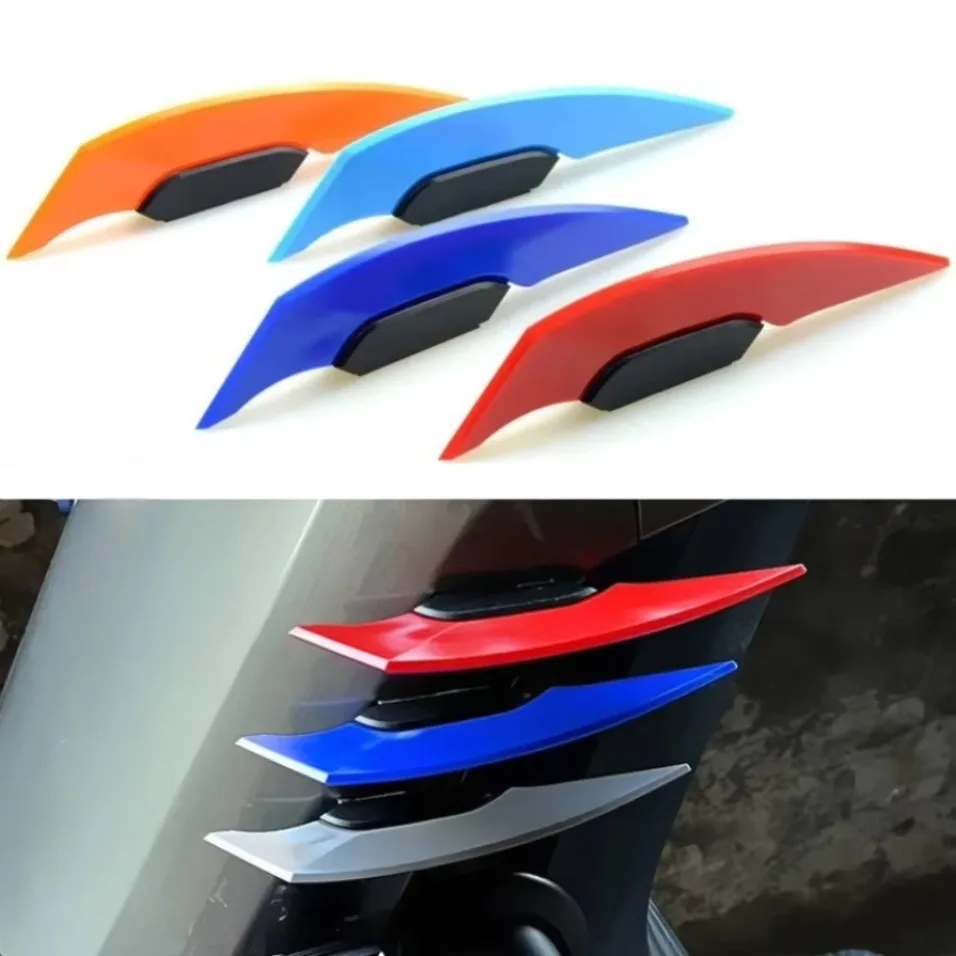 2pc Universal Motorcycle Winglet Aerodynamic Spoiler  Side Spoiler Sticker Dynamic Wing fit For Motorbike Scooter Accessoires