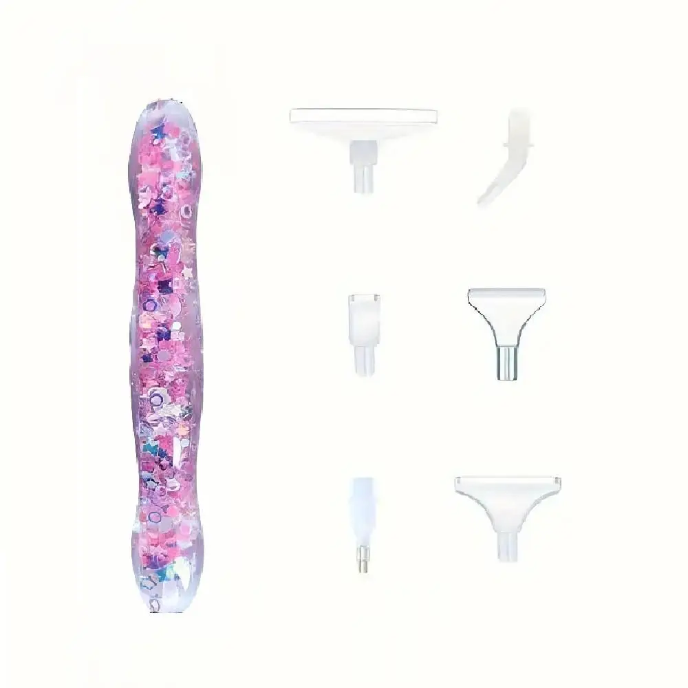 Diamond Painting Glow-In-The-Dark Dotting Pen DIY 5D Diamond Painting Glow-In-The-Dark Dotting Pen with 6 Plastic Tip Tools, Printed DIY Diamond Pen Tool Kit