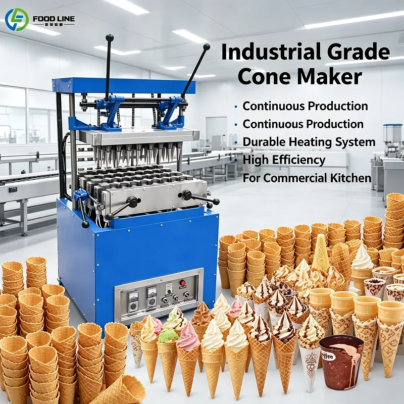 Mini Ice Cream Cone Baker Automatic Wafer Roll Machine Commercial for Snack Stand
