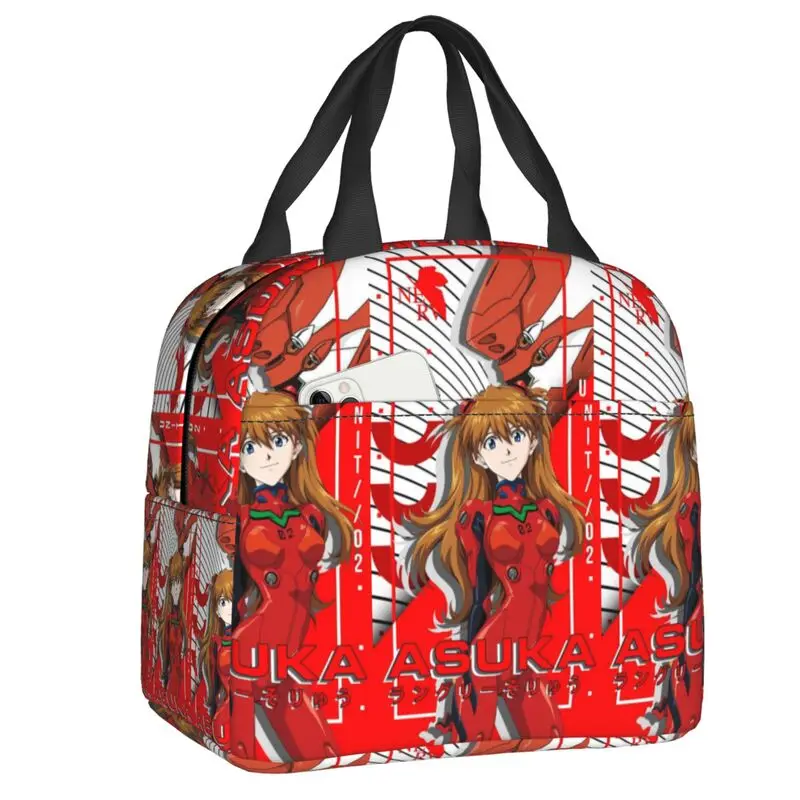 

Custom Manga Evangeliones Insulated Lunch Bag for Outdoor Picnic Resuable Cooler Thermal Lunch Box Women Kids