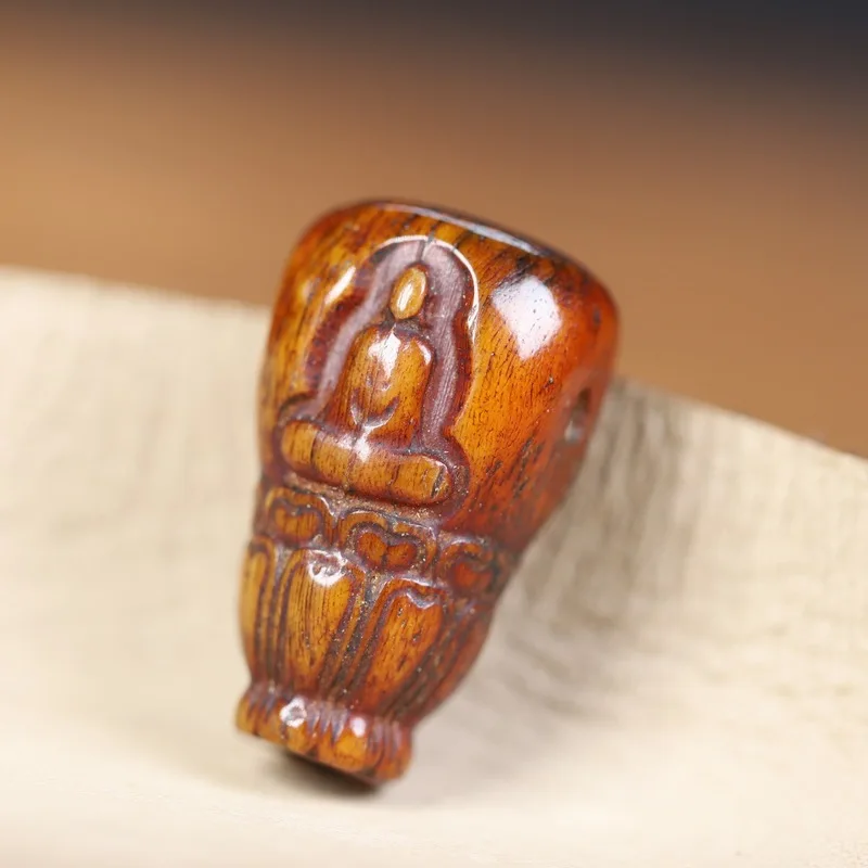 Yak bone faceless Buddha - connector ethnic jewelry Tibetan-style three-way accessory