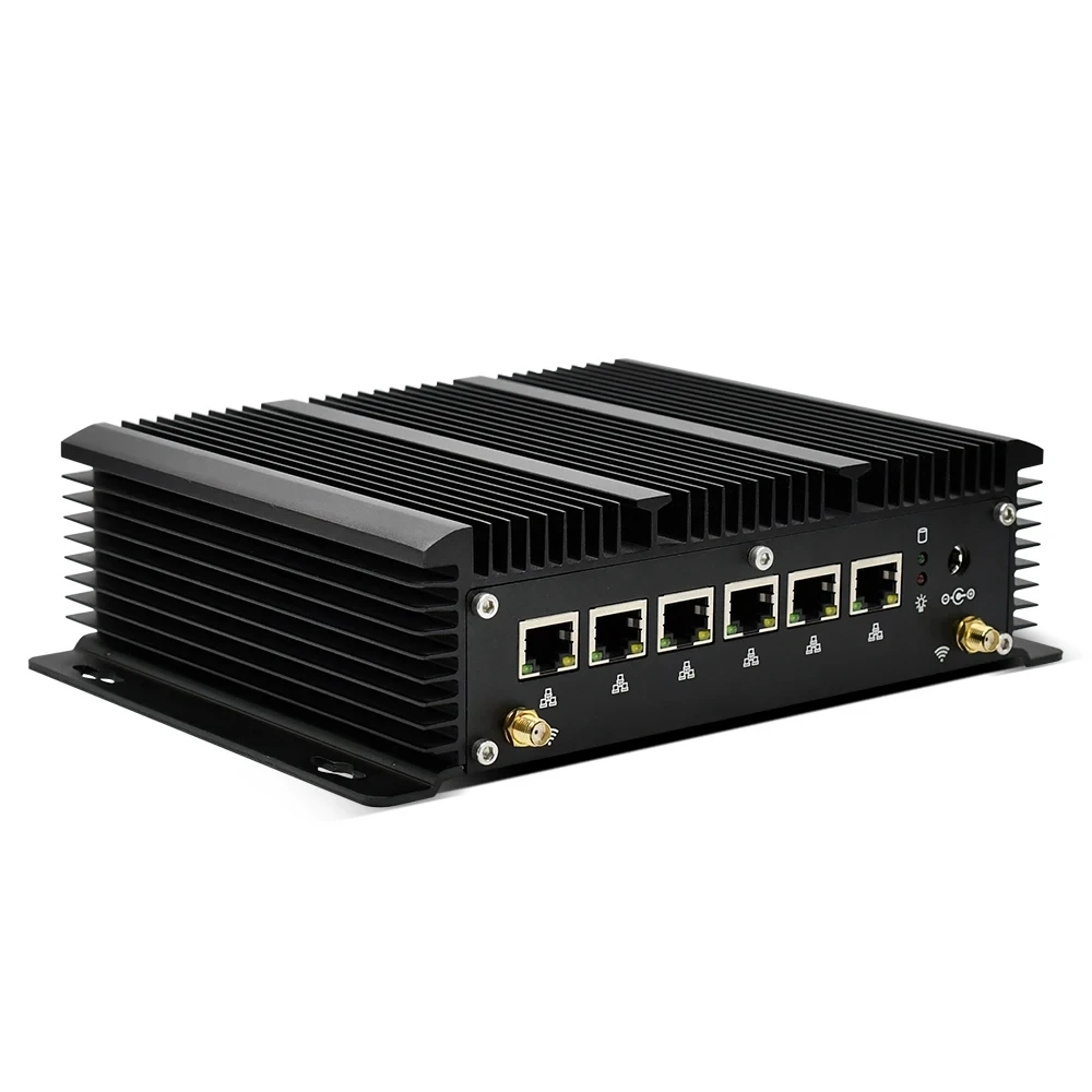 12th Gen Firewall Mini PC Intel Core i7 1255U i5 1235U DDR5 Router morbido senza ventola 6x 2.5GbE LAN 2 * Rs232 AES-NI Computer Proxmox