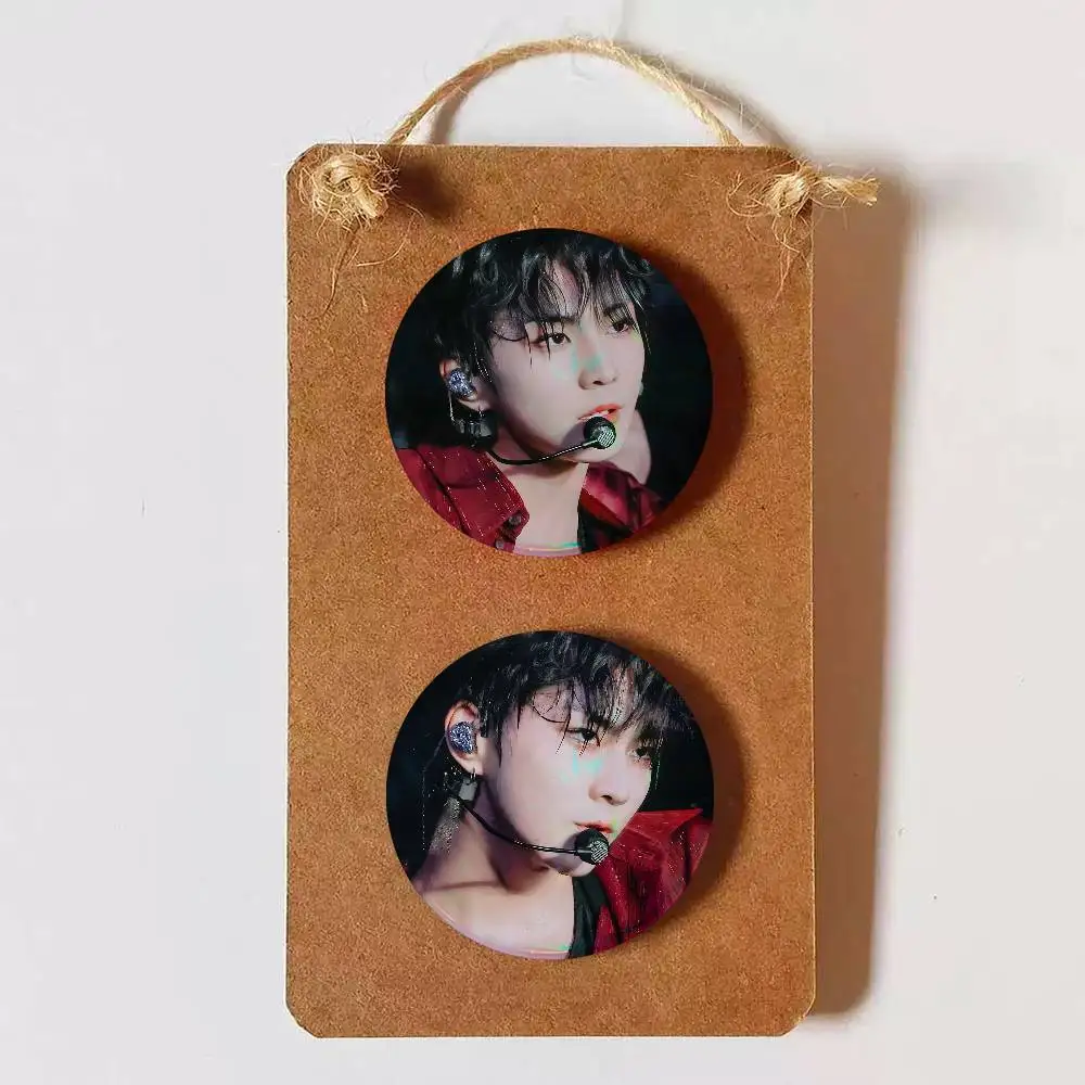 JUNGWON Cute Cool Round Pin Badge Set for Anime Game Music Cartoon Fans Backpack Denim Jacket Hat Decoration