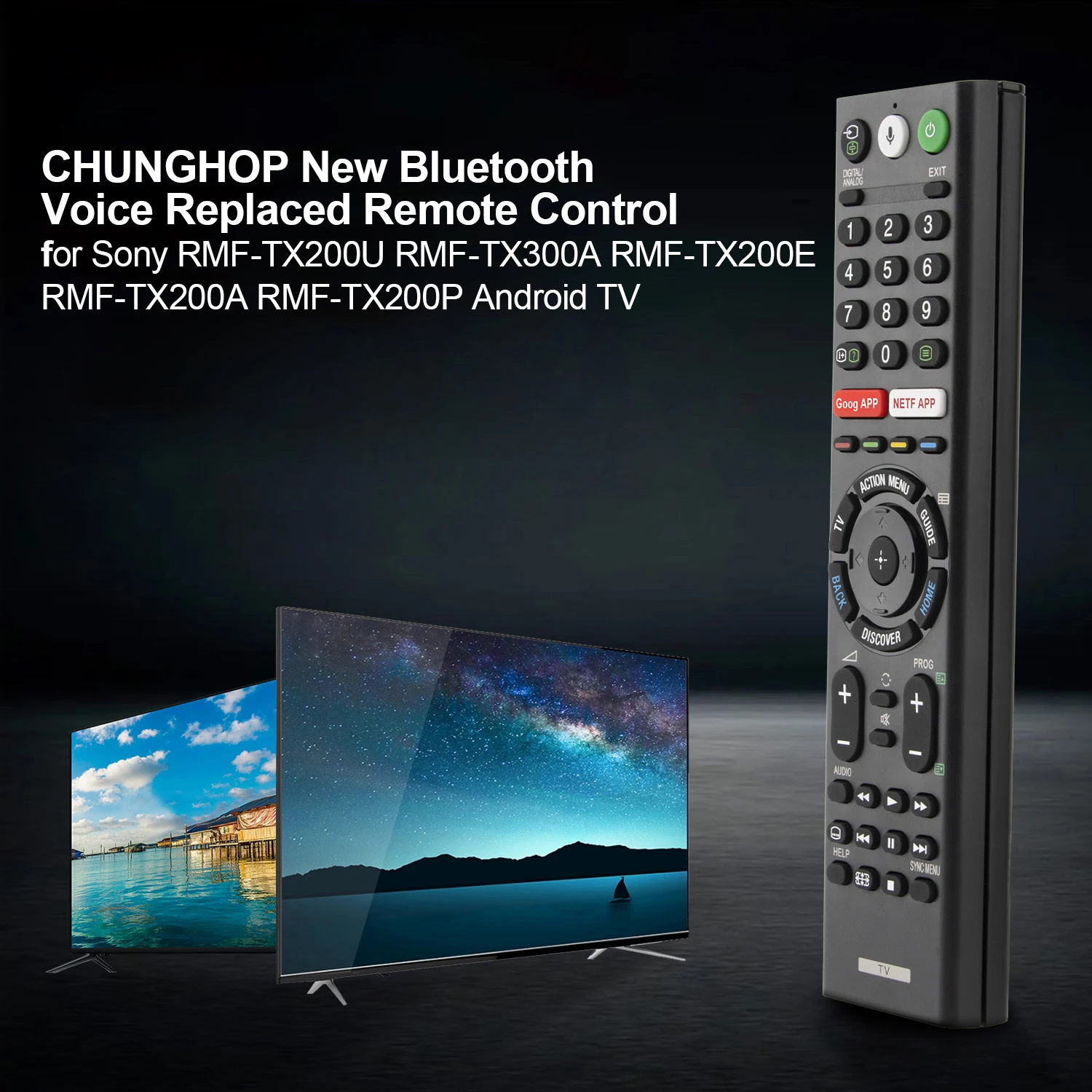 New Voice Remote Control Use for Sony TV RMF-TX200P RMF-TX200E RMF-TX310E RMF-TX300A RMF-TX300E RMF-TX310U Series Controller
