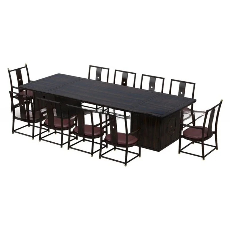 

Modern solid wood conference table s and ch airs office business d esks negotiation meeti ng