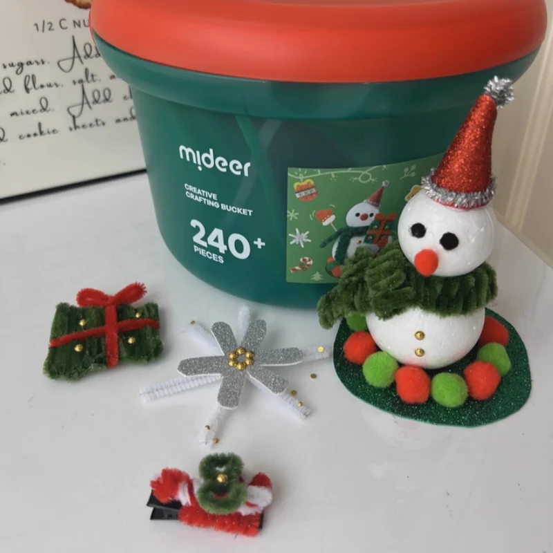 Emballage de seau de noël créatif fait à la main, paquet de matériel de bricolage, jouets cadeaux interactifs Parent-enfant, décoration de maison, nouvelle collection