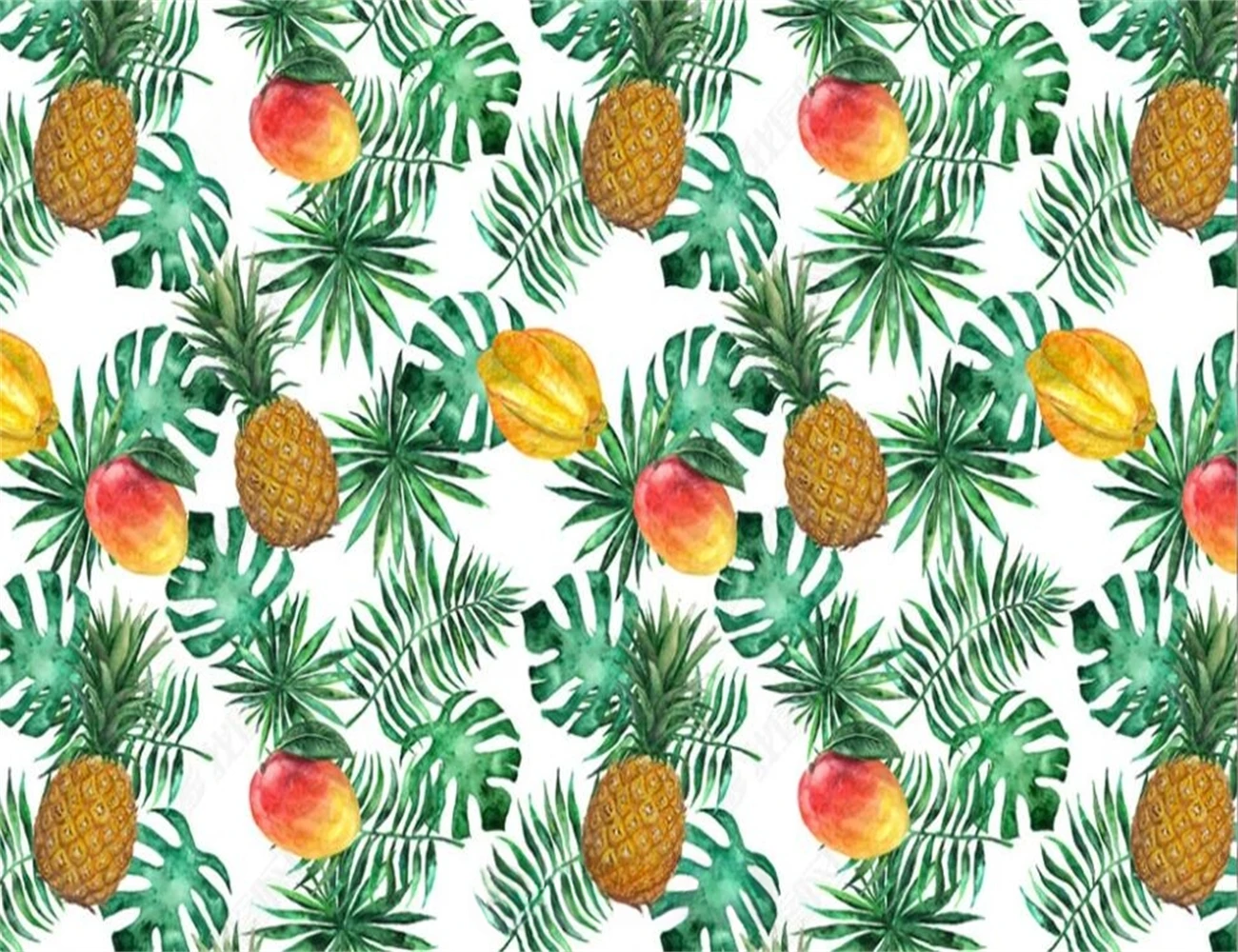 Custom size wallpapers realistic strawberry giant fruit plant leaf wall paper Home decoration living room bedroom 3d wallpaper