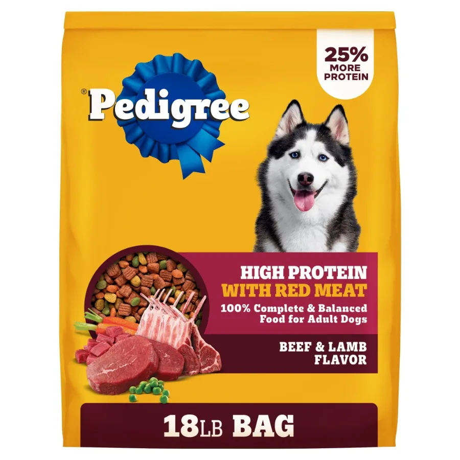 High Protein Adult, Beef And Lamb Flavor Dry Dog Food, 18 Lb Bag