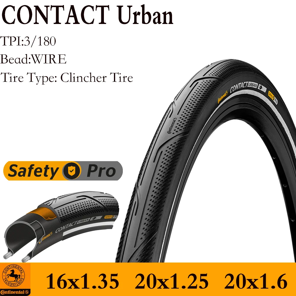 Continental Contact Urban Bike Tires 16x1.35 20x1.25 20x1.60