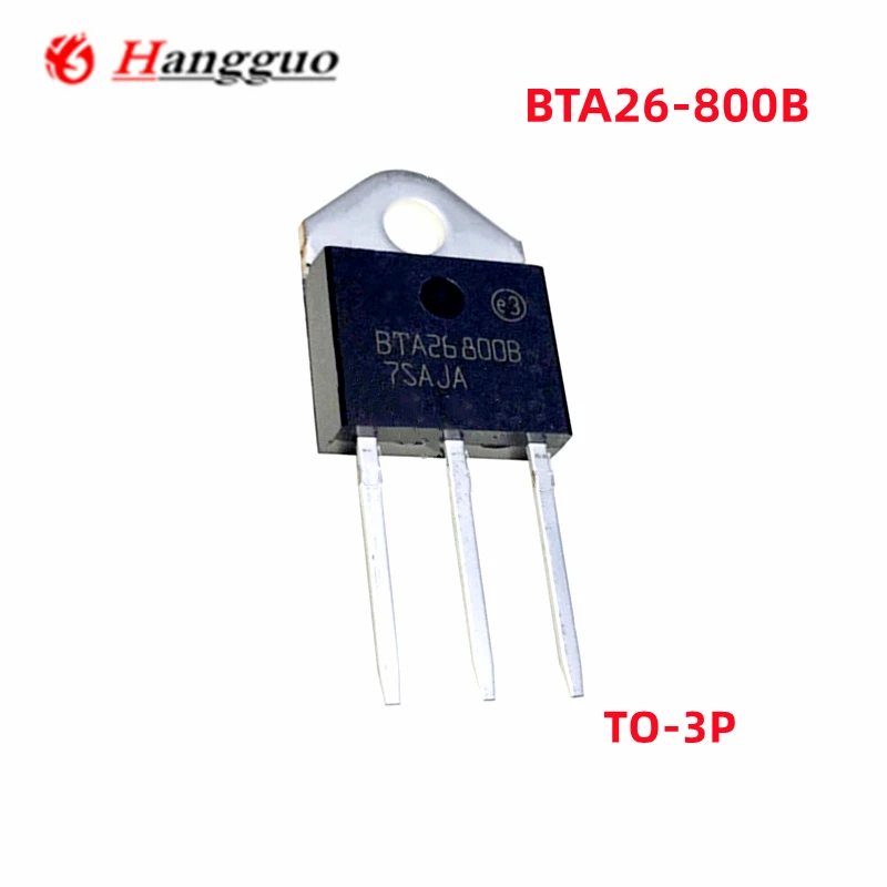 10Pcs/Lot  BTA26-600B BTA26-700B BTA26-800B  BTA26- 600 700 800 Triacs 25 Amp 800 Volt TO-3P Bidirectional thyristor/thyristor