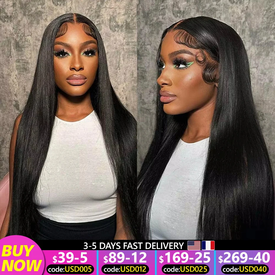 180 Density Bone Straight 30 36 Inches 13x4 Transparent Lace Front Human Hair Wigs 13x6 Lace Frontal Wig 5X5 Lace Closure wig