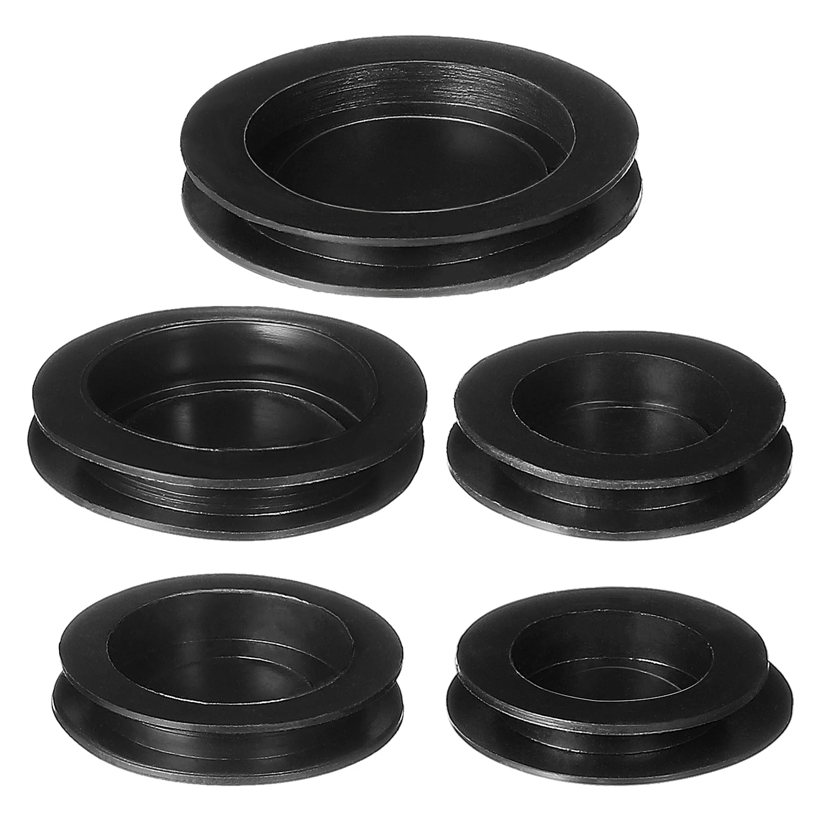 5Pcs Rubber Piggy Bank Stopper Set Round Saving Box Plugs Replacement Bottom Covers Black Money Box Plug Caps Reusable