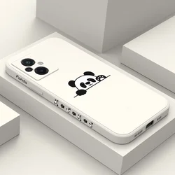 Panda Cute Label Phone Case For Xiaomi Poco F7 X7 M6 X6 F6 M5 M5S F5 X5 F4 X4 M4 F3 M3 X3 Pro Ultra 4G 5G GT NFC Silicone Cover