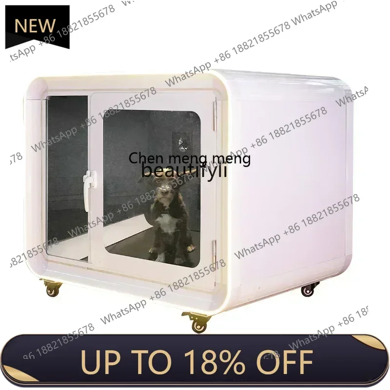

Z189 Soundproof Box Cover Cage Glass Room Indoor Pet Soundproof Room Movable Mini Kennel Cat YA